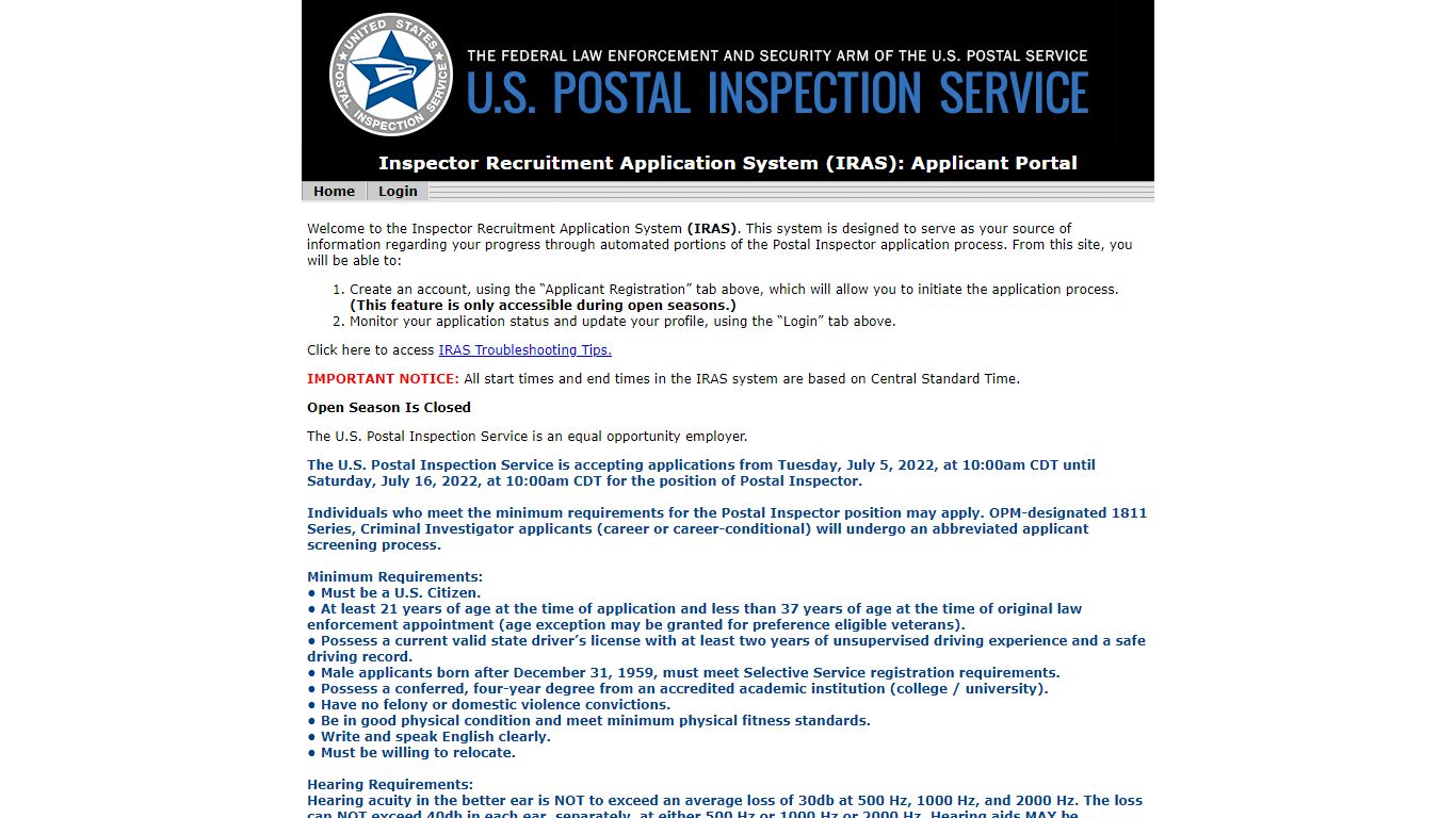 Welcome [iras.uspis.gov]